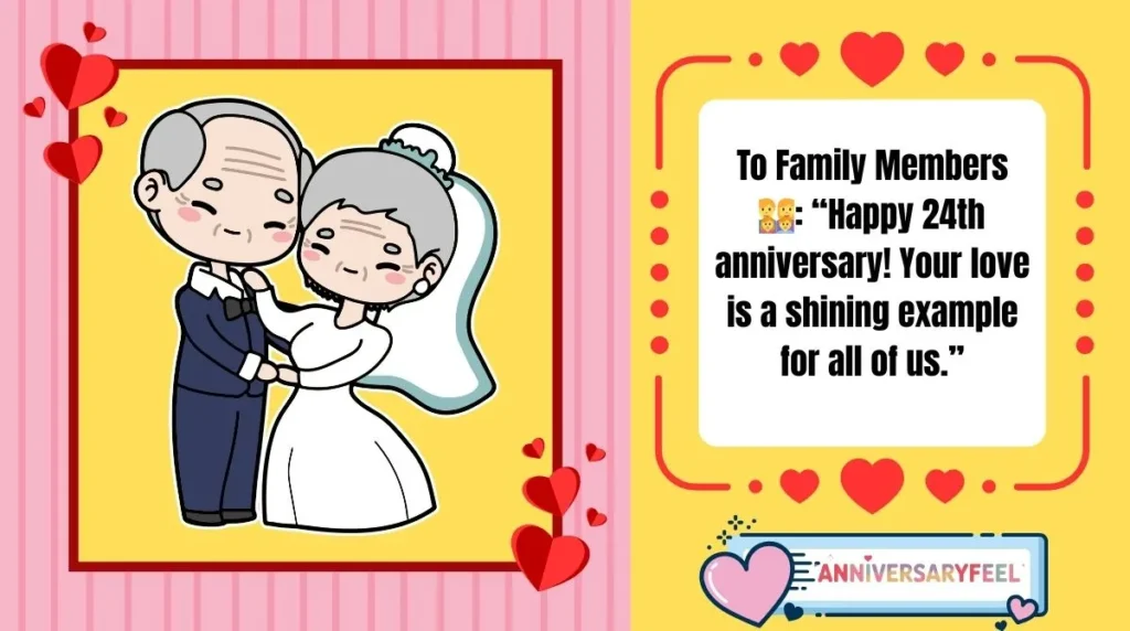 24th Wedding Anniversary Wishes for Specific People 