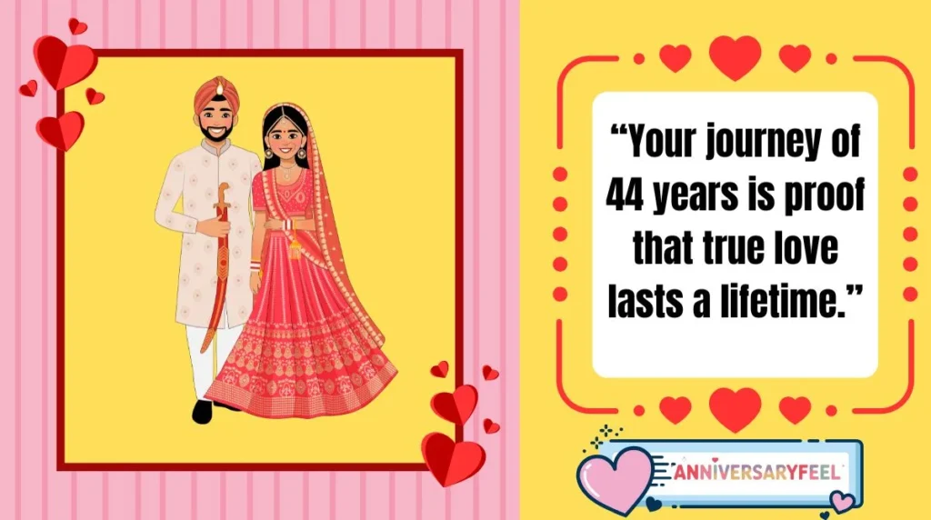 44th Wedding Anniversary Wishes for Parents 