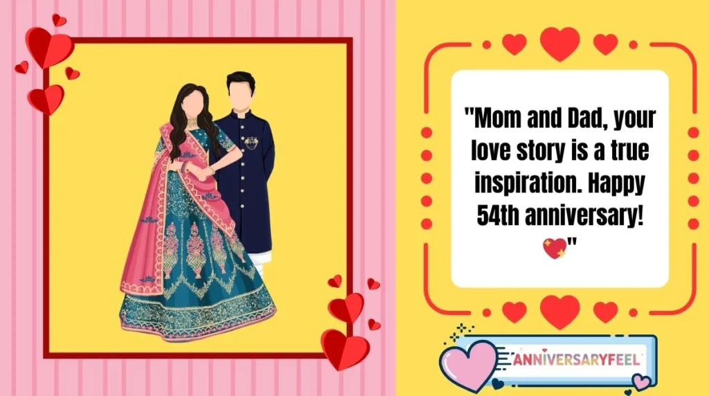 54th Wedding Anniversary Wishes for Parents 