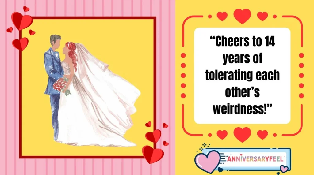 Funny Quotes and Wishes for 14th Anniversary 