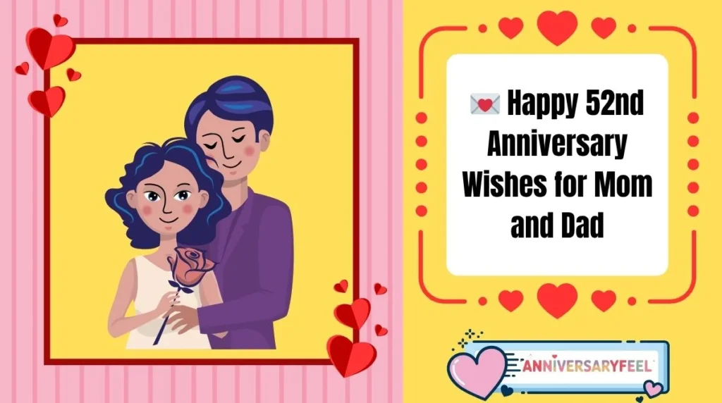 Happy 52nd Anniversary Wishes for Mom and Dad