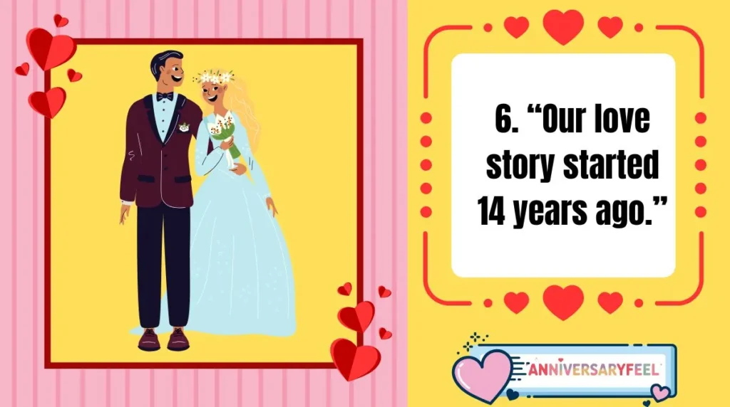Ivory Anniversary Captions with Date 