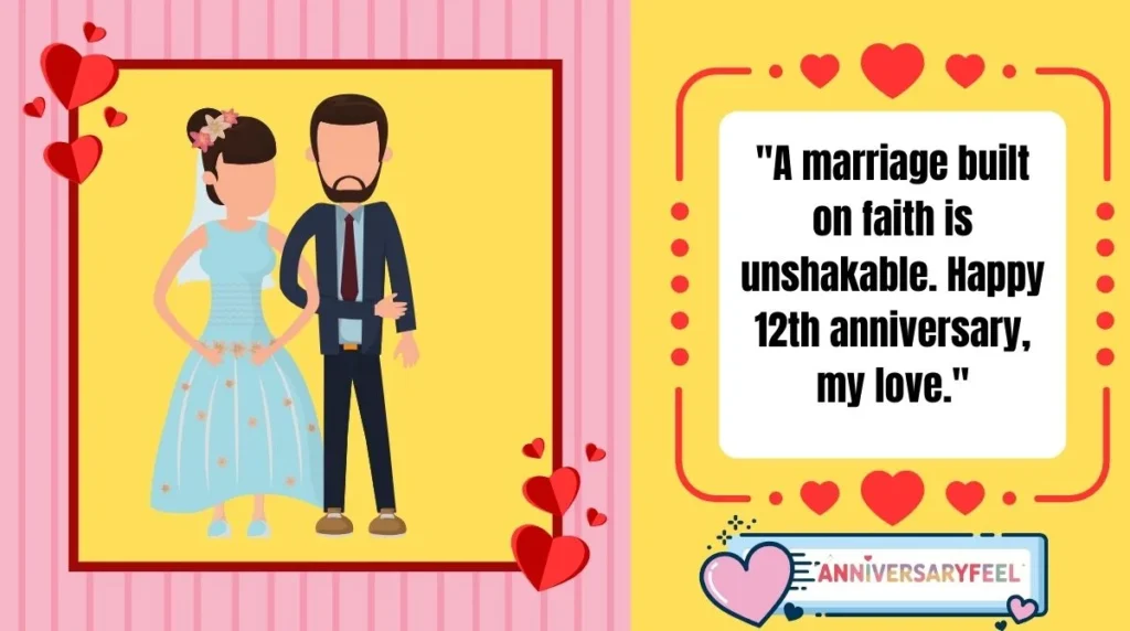  Religious & Spiritual 12th Anniversary Wishes