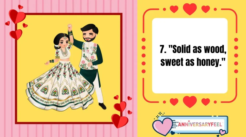 Short Wood Anniversary Wishes for Social Media