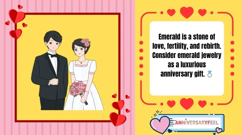 The Gemstone of the 35th Wedding Anniversary is Emerald