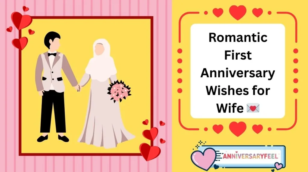 Romantic First Anniversary Wishes for Wife