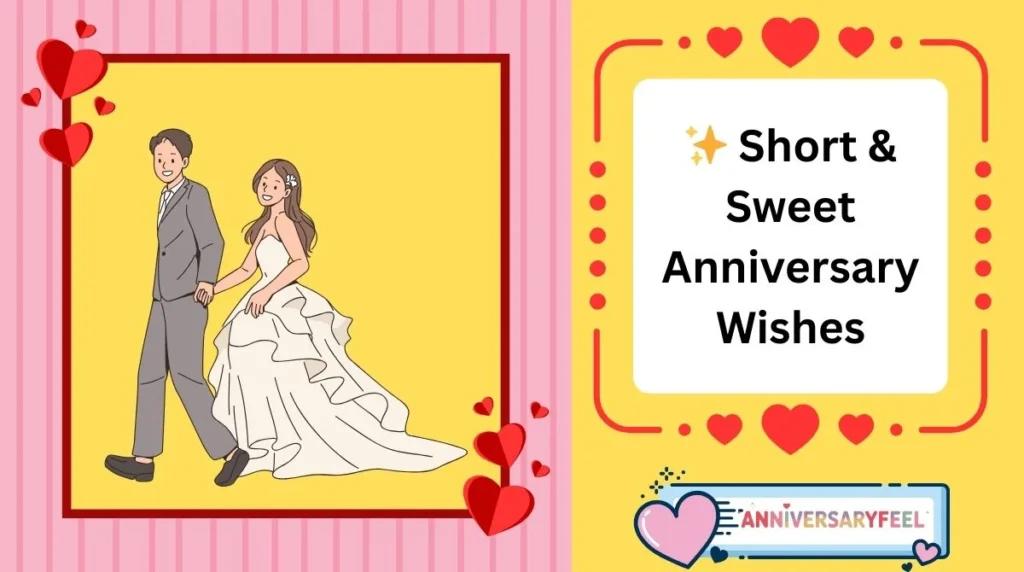 Short & Sweet Anniversary Wishes