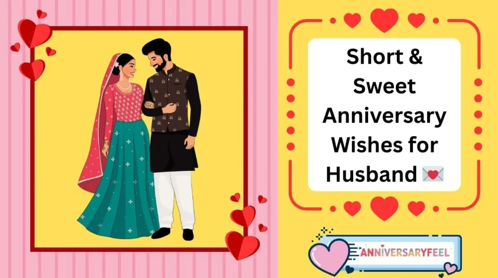Short & Sweet Anniversary Wishes for Husband