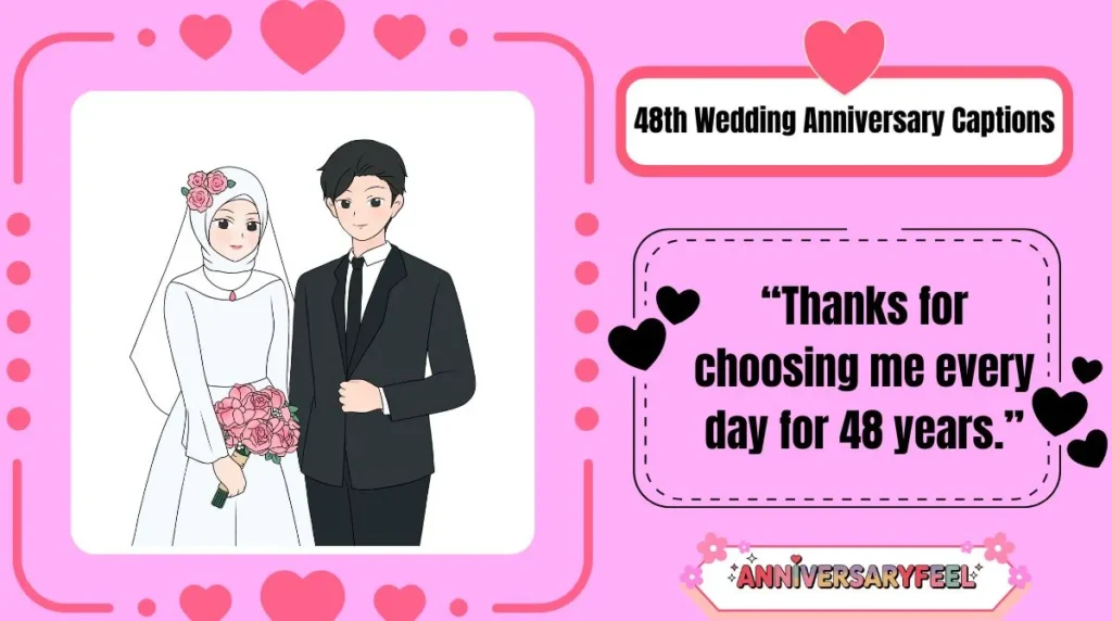 48th Wedding Anniversary Captions