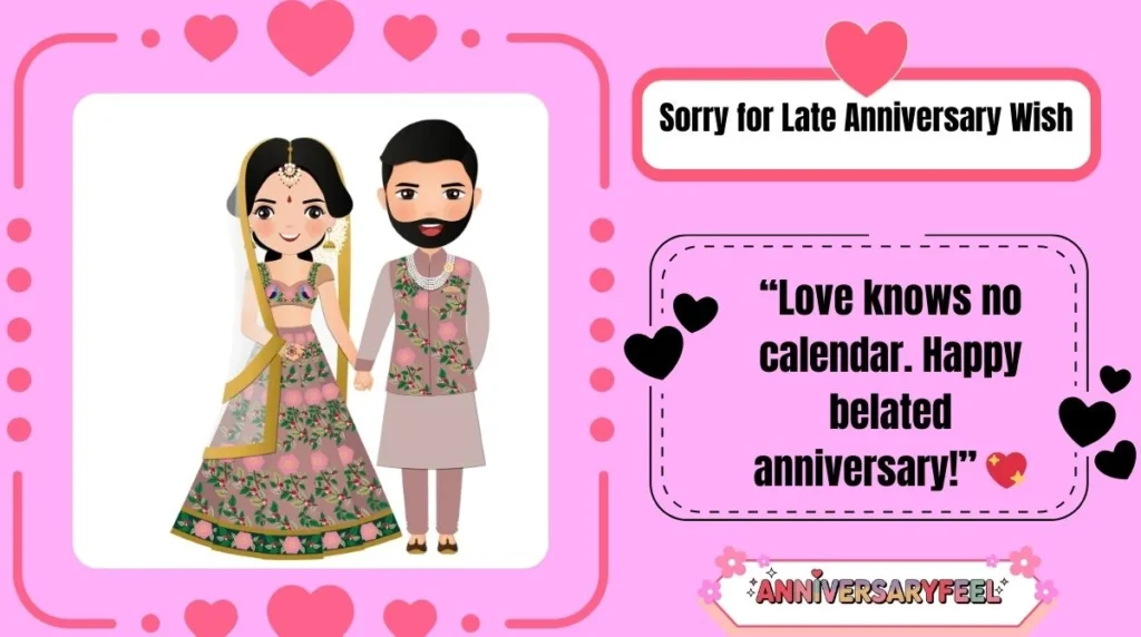 Sorry for Late Anniversary Wish