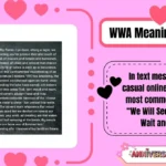 WWA Meaning in Text